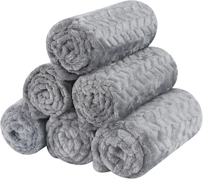 BVAGSS 6 Pack Small Dog Blanket, Super Soft Warm Pet Cover Blankets, Wheat Ears Print Puppy Fleece Flannel Blanket for Small Medium Dogs and Cats MW003