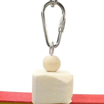 1125 Rainbow Sola Stick Stack Handcrafted Bird Chew Toy with Colorful Sola Wood Sticks – Foraging Toy for Conures, Parakeets, and Cockatiels – Safe & Natural Parrot Enrichment Toy – Made in USA