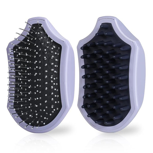 2PCS Dog Brush for Shedding and Bathing, Dog Grooming Tools Set for Short/Long Haired Dogs & Cats, Slicker Pin Hair Brush for Removing Loose Fur and Tangles, Soft Rubber Brush for Washing