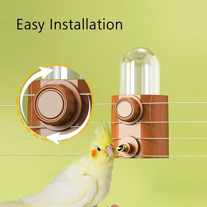 Small Animal Feeder Set for Cage, Hanging Food Bowl and Water Dispenser with 3 Different Nozzles for Puppy Kitten Rabbit Bird Guinea Pigs Chinchilla Ferret Hedgehog Pet