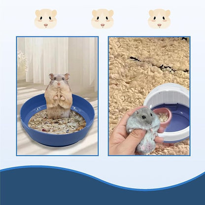 Hamster Carrier Cage Portable_ages Small Animals Carry Travel Case with Water Bottle Plastic Breathable_uinea Pig Outgoing Cage for Dwarf Hamster Ferret Chinchillas Hedgehog (Blue)