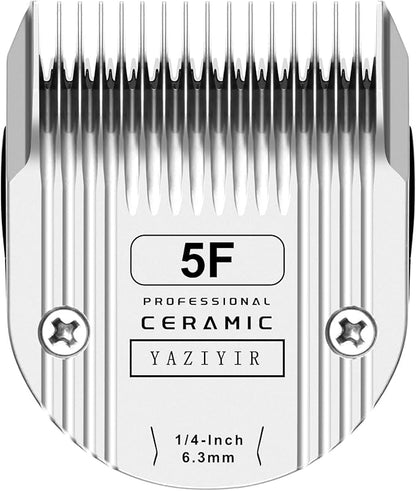 5F Dog Grooming Detachable Ceramic Blade,Compatible with WAHL 5 in 1 Blade for Wahl Arco, Bravura, Chromado, Creativa, Figura, and Motion Clippers. Cut Length 1/4-Inch 6.3mm