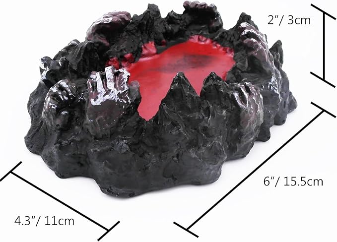 Hellfire Aquarium Fish Tank Decor Skull Death Halloween Spooky Decorations Reptile Turtle Lizard Tanks Terrarium Devil Sculpture Collection Figurine Statue Ornament Pet