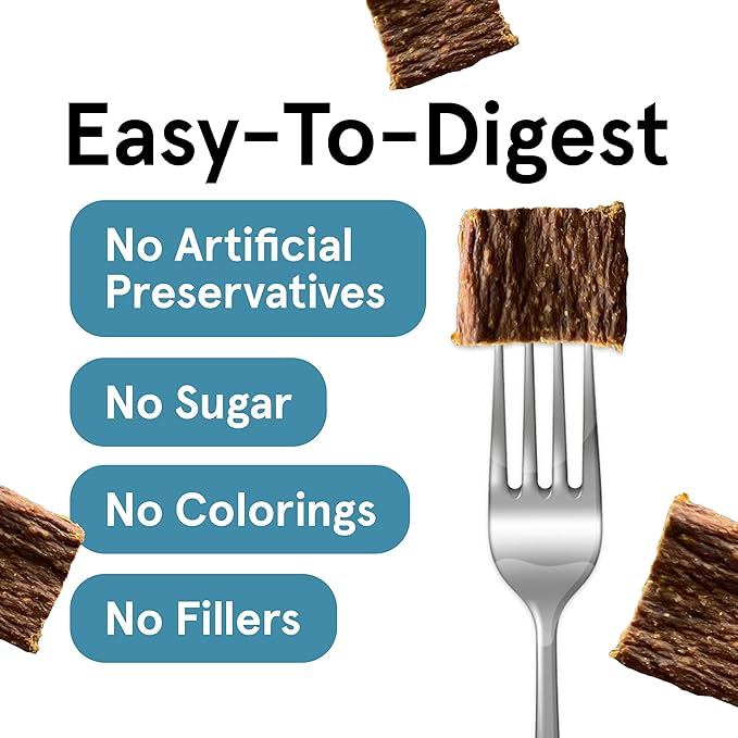 Real Meat Dog Treats - Three 12oz Bag of Bite-Sized Air-Dried Fish & Venison Jerky for Dogs - Grain-Free Jerky Dog Treats Made with 95% All-Natural, Human-Grade, Free-Range Venison & Ocean-Caught Fish