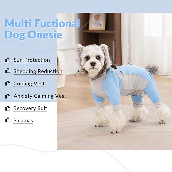 Dog Sun Protection Shirt, UV Shirt for Dogs, Lightweight Breathable Cooling Vest, Quick Dry Dog Summer Clothes for Small Dogs