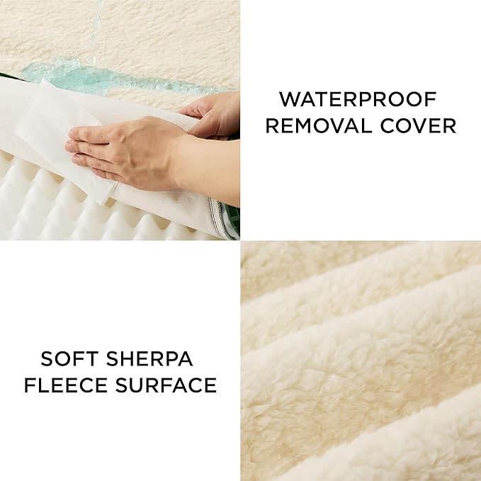 Bedsure Large Dog Bed for Large Dogs - Christmas Dog Bed, Orthopedic Waterproof Dog Beds with Removable Washable Cover