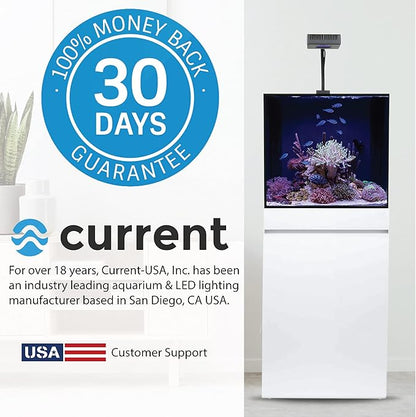 CURRENT USA 48-60" Inch Orbit Marine IC Loop LED Saltwater Reef Marine Aquarium Light with Bluetooth App Control | Wireless Lighting & eFlux Wave Pump Control for Fish Tank (4207)
