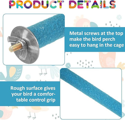 10 PCS Bird Perch Parrot Stand Wood Parrot Perch Stand Platform Natural Paw Grinding Stick Bird Cage Accessories for Budgies Cockatiels Cockatoo Conure Parakeet
