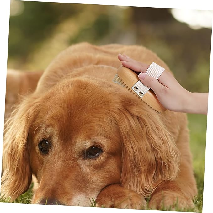 SUPVOX Short Hair Dog Brush - Pets Palm Brush with Bristles,Soft Bristle Pet Brush for Daily Grooming Cats Dogs