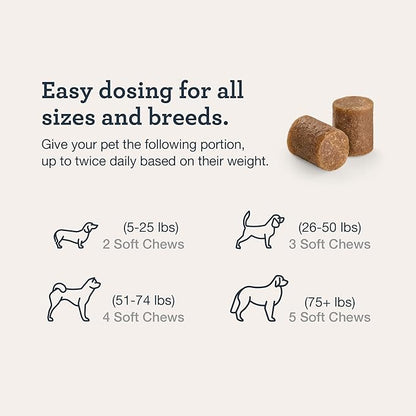Kradle Calming Chews for Dogs - Anxiety and Stress Support - L-Theanine Ashwagandha GABA - Calming Supplement for Relaxation and Stress - Chicken Flavor- 75 Chews