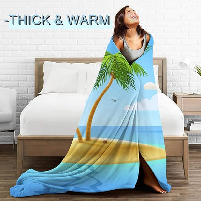 Cat and Dog Christmas Decorative Throw Blanket, Snowman Tree Bell Snowflake Print Decoration, Flannel Winter Blankets for Couch Bed Sofa, Holiday Home Decor, Xmas Festival Gifts 50x60 Inch