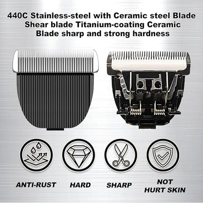 5F Pet Grooming Clipper Replacement Blade Compatible for Most Dog Hair Clipper & one-isall Dog Grooming Clippers, Made of Ceramic Blade & Stainless Steel Blade Size 5F Cut Length 6mm (2 Packs)