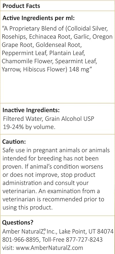 Amber NaturalZ Paxaid Digestive Rescue Herbal Supplement for Dogs and Puppies | Canine Herbal Supplement for Occasional Digestive Upset Support | 4 Fluid Ounce Glass Bottle | Manufactured in The USA