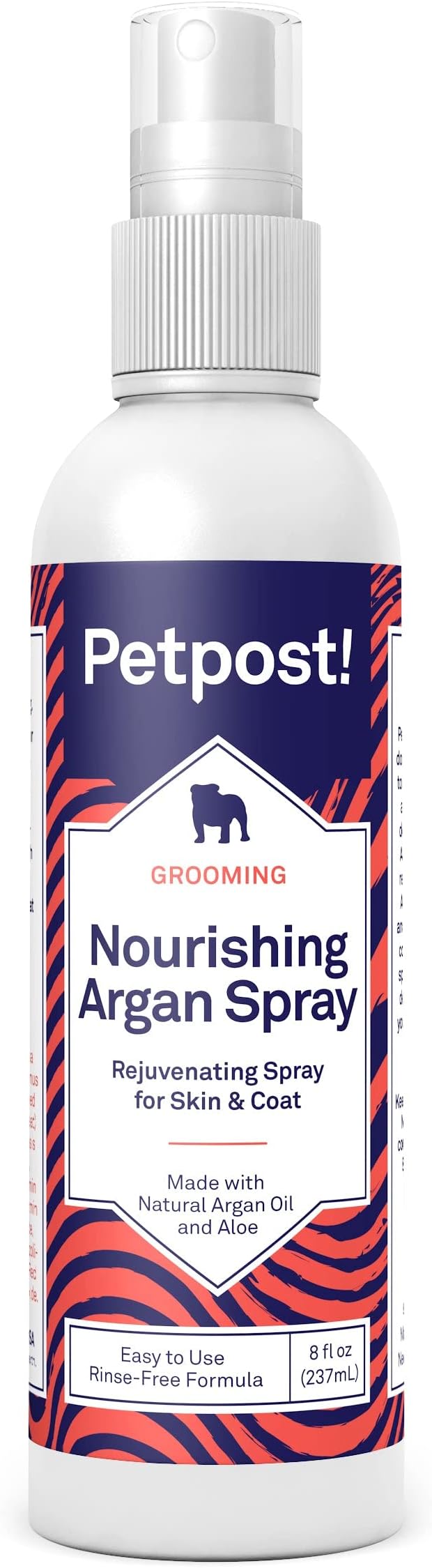 Petpost | Waterless Argan Shampoo Spray for Dogs with Sensitive Skin - Naturally Nourishing Coat Cleaner & Deodorizer for Healthier, Shinier Fur - Rinse Free Formula 8 oz.
