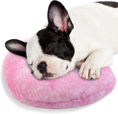 T'CHAQUE Dog Pillow Dog Calming Pillow for Small Dogs Anxiety Relief Comfort Dog Neck Pillow Bed Soft Cat Pillow for Indoor Cats Half Donut Cuddler U-Shaped Pillow Pet Sleeping Improve Calming Toy