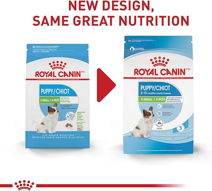 Royal Canin Size Health Nutrition X-Small Breed Dry Puppy Food, Supports Brain Development, Immune Support and Digestive Health, 3 lb Bag
