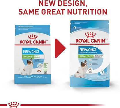 Royal Canin Size Health Nutrition X-Small Breed Dry Puppy Food, Supports Brain Development, Immune Support and Digestive Health, 3 lb Bag