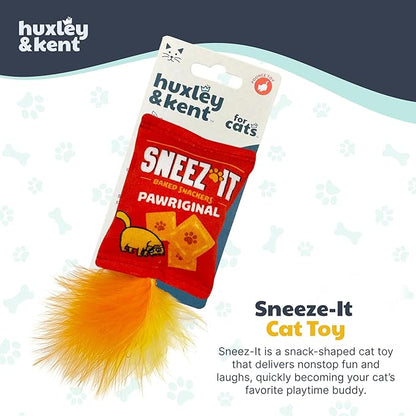 Huxley & Kent Plush Cat Toy - Interactive Catnip Toy for Cats & Kittens - Soft with Crinkle & Catnip - Fun Indoor Play - Sneez-It