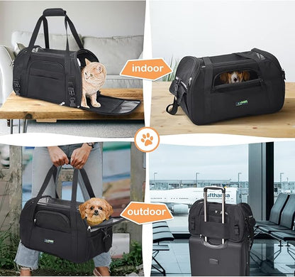 JESPET Soft-Sided Kennel Pet Carrier for Small Dogs, Cats, Puppy, Airline Approved Cat Carriers Dog Carrier Collapsible, Travel Handbag & Car Seat