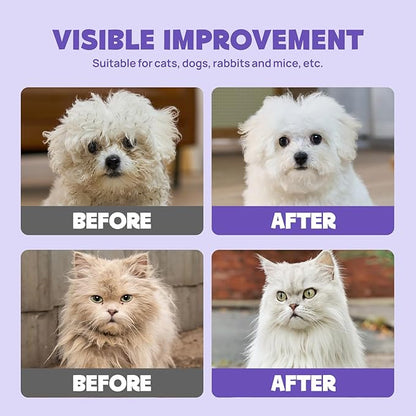 Cleaning & Deodorizing Bathing Wipes for Dogs & Cats, Nourish Fur Coconut Oil Grooming Wipes for Dogs, Pet Cleaning Gloves Wipes for Daily Care and Traveling, Hypoallergenic (Verbena Scent)