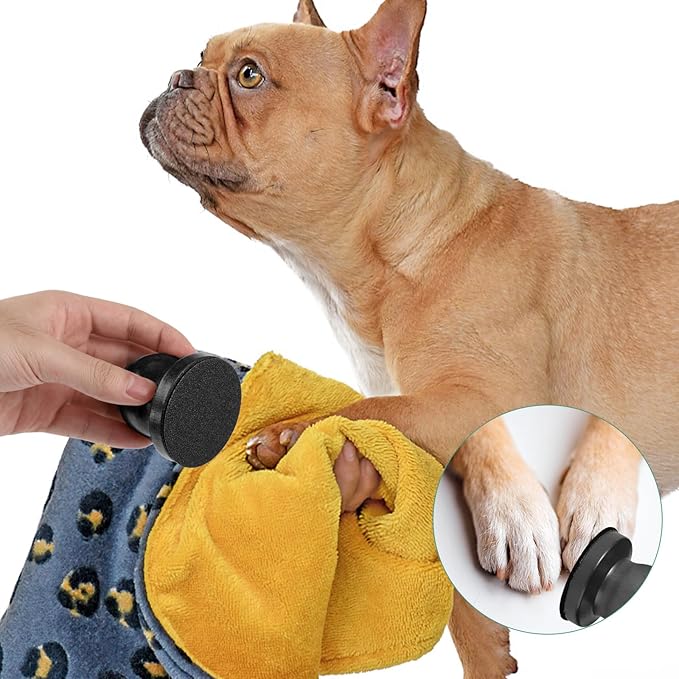 Dog Nail File, Wooden Dog Nail Scraper Dog Scratch Pad with 7pcs Replaceable Sandpaper & Cleaning Brush Stress Free Dog Nails Clipper Grinder Board Trimmer for Pets Dogs Cats(Black)