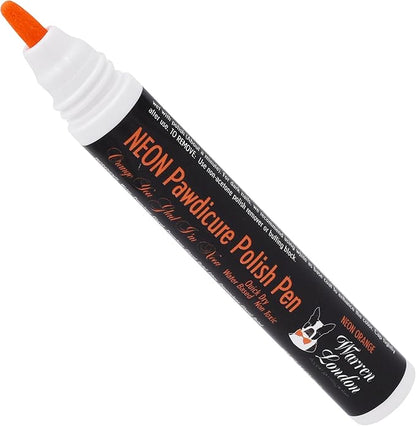 Warren London Pawdicure Dog Nail Polish Pens | Made in USA | Quick Dry, Low Odor, Non-Toxic Dog Accessories | Ideal for Dog Birthday, Dog Costume | 13 Colors | Neon Orange