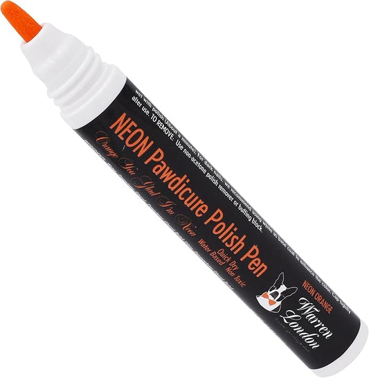 Warren London Pawdicure Dog Nail Polish Pens | Made in USA | Quick Dry, Low Odor, Non-Toxic Dog Accessories | Ideal for Dog Birthday, Dog Costume | 13 Colors | Neon Orange