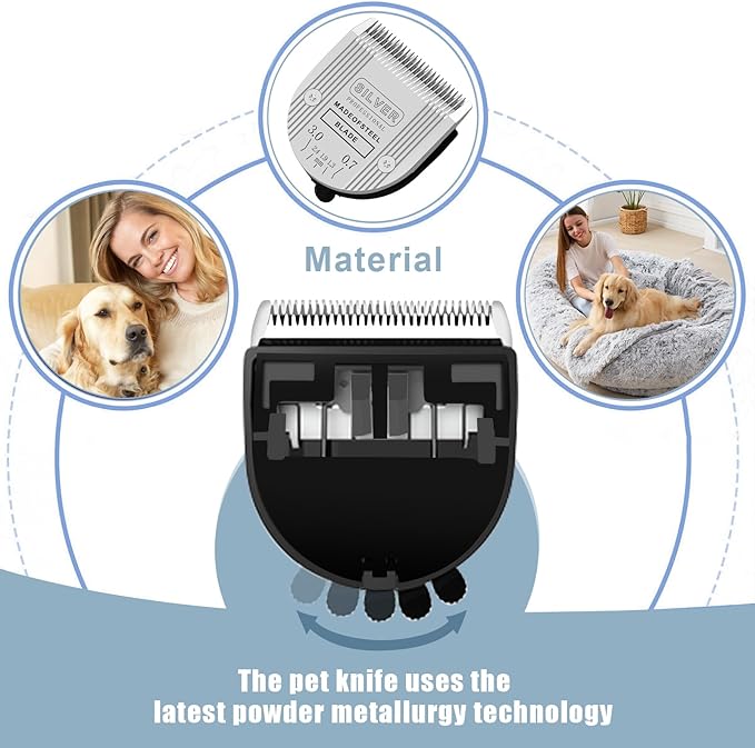 5 in 1 Replacement Blades Compatible with Wahl Bravura Clipper Chromadoï¼_reativaï¼_igura Dog Clippers for Dogs Grooming (5in1/1Pack)