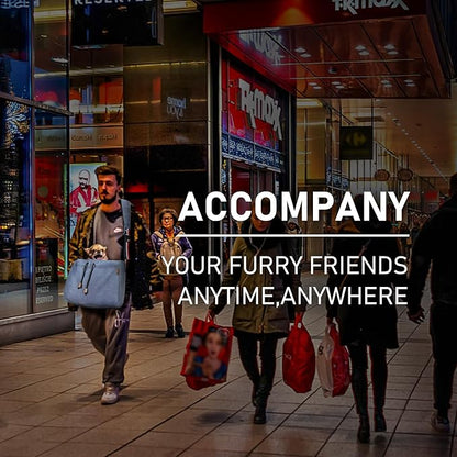 Dog Sling Carrier, Thick Padded Cat Carrier for Small Dogs Hands Free Large Interior Puppy Pet Sling Carriers with Breathable Mesh, Drawstring for Outdoor Travel, Supermarkt Bag