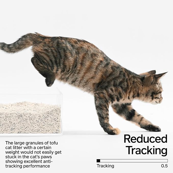 pidan Mix Cat Litter,Tofu Cat Litter with Bentonite 70%:30%,Absorbent and Fast Drying,Flushable Tofu Litter,Selected Quality Pea Dregs,5-Fold Water Absorption,Strong Clumping(5.3lb×4bags)