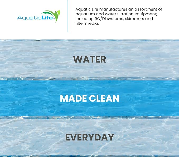 Aquatic Life RO Buddie 4-Stage Reverse Osmosis Deionization Water Filter System RO/DI Filtration Units for Aquarium, 50 GPD