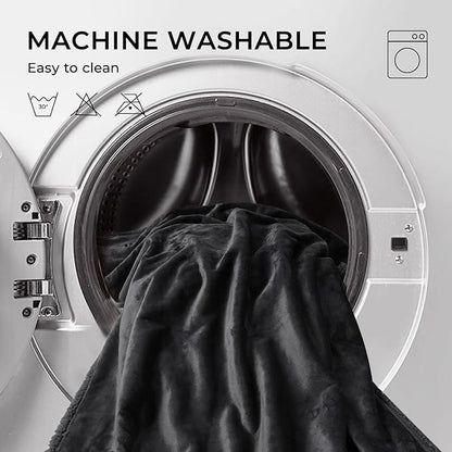 Waterproof Pet Blanket, Liquid Pee Proof Dog Blanket for Sofa Bed Couch, Reversible Sherpa Fleece Furniture Protector Cover for Small Medium Large Dogs Cats, Black X-Largeï¼85" x 57"ï¼