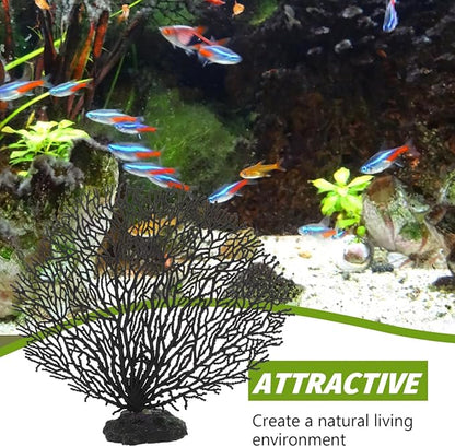 balacoo Aquarium Sea Fan Coral Decorations - Simulation Sea Coral Branch, Artificial for Aquarium Ornament Fish Tank Landscape (7 Inch)