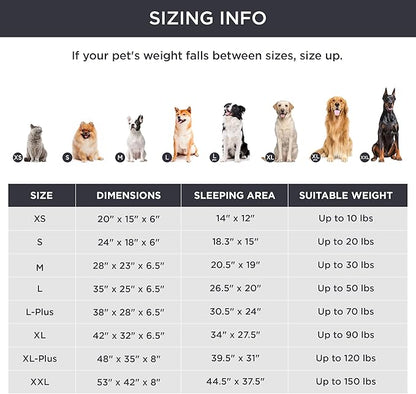 Bedsure Orthopedic Dog Beds Large Sized Dog - Washable Large Dog Cat Bed Waterproof, Comfort Dogs Couch Sofa with Washable Removable Cover, Pet Bed with Nonskid Bottom, Red, 35"