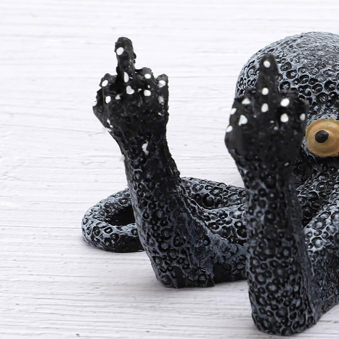 Fish Tank Decor, Octopus Aquarium Ornament, Funny Octopus Fish Tank Decorations, Resin Fish Tank Decoration, Black