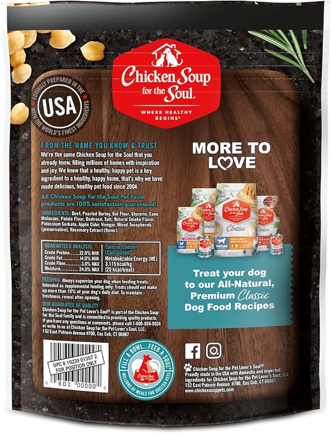 Chicken Soup for the Soul Savory Sticks Dog Treats, Beef, 5 Ounce Bag | Soy, Corn & Wheat Free, No Artificial Flavors or Preservatives