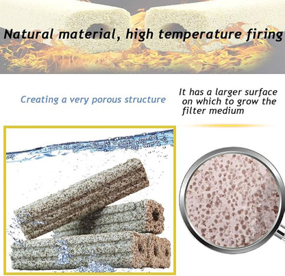 PINVNBY 20 Pcs 6.2-Inch Large Aquarium Filter Media Fish Tank Ceramic Media for Sump Canister Filter,Bakki Showers Filter,Trickle Filter,Aquaculture and Koi Ponds