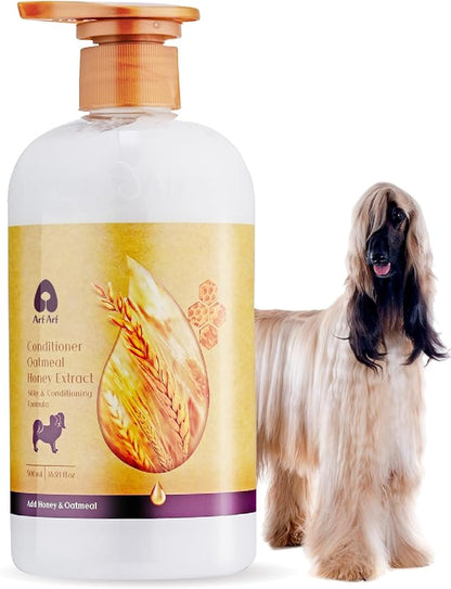 Arf Arf Oatmeal Dog Conditioner for Sensitive Skin - Moisturizing Formula for Dogs & Puppies, Detangling & Anti-Itch Care, 16oz