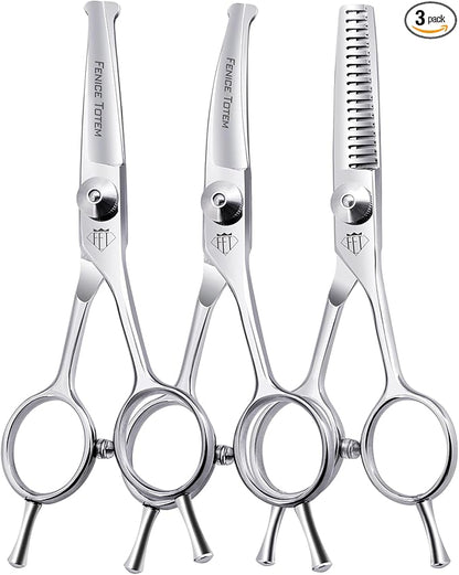 Dog Grooming Scissors: 3 in 1 Pet Shears Set Made Of Advanced Stainless Steel Alloy for Trimming Dogs Cats and Other Pets Face and Paws