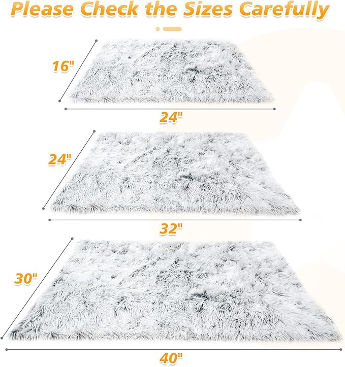 PJYuCien Fluffy Fleece Calming Pet Throw Blanket, Super Soft and Warm for Indoor Cats and Dogs, Small 16 * 24", Machine Washable, Grey Puppy Blanket