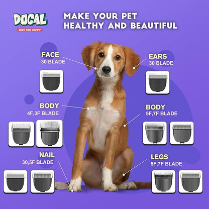 7F Pet Grooming Clipper Replacement Blade Compatible for Most Dog Hair Clipper & one-isall Dog Grooming Clippers, Made of Ceramic Blade & Stainless Steel Blade Size 7F Cut Length 3mm (2 Packs)