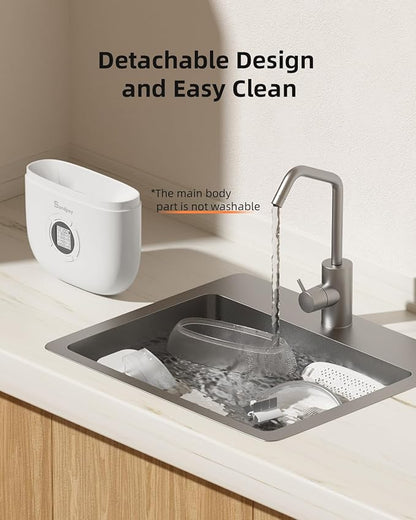 Hanging Rabbit Feeder, Programmable Automatic Pet Feeder with Dry Food Dispenser, Desiccant Bag and Portion Control for Rabbits Cats and Small Animals