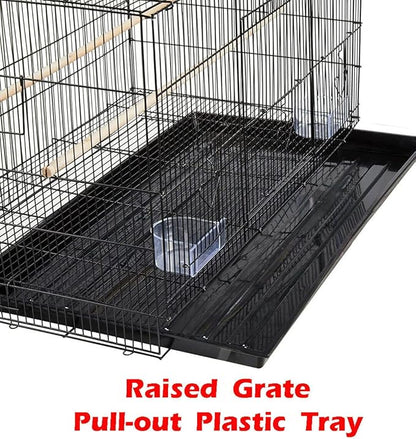 Lot of 6 Breeding Bird Carrier Cage for Parakeet Canary Finch Loverbird (Black)