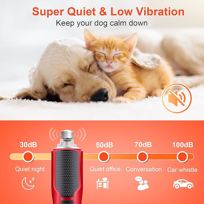 7-Speed Dog Nail Grinder & Dog Nail Trimmers for Large Medium Small Dogs Cats Pets Claw Trimmer Quick Sensor and Safety Guard Type-C Rechargeable with 360° LED Lights Pet Nail Trimmer