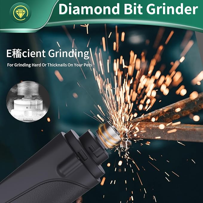 2-in-1 Dog Nail Grinder & Dog Nail Clippers Trimmers for Large Medium Small Dogs Cats Pets Claw Trimmer Quick Sensor and Safety Guard USB Rechargeable with 2 LED Lights Dogs Nail Trimmer