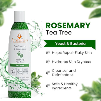 Dog Shampoo  Cleansing Wash, Conditioning, Moisturizing  Healthy Ingredients  Aromatic Grooming Puppy Shampoo  Tearless Cleaner, Rosemary Tea Tree
