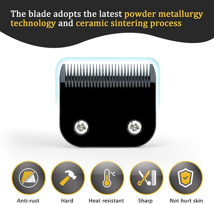 3 3/4FC- Clipper Blade, Detachable Dog Grooming Replacement Blades Compatible with Andis,Compatible with Oster A5, fit for Wahl KM Series Pet Clippers, Made of Ceramic & Stainless Steel