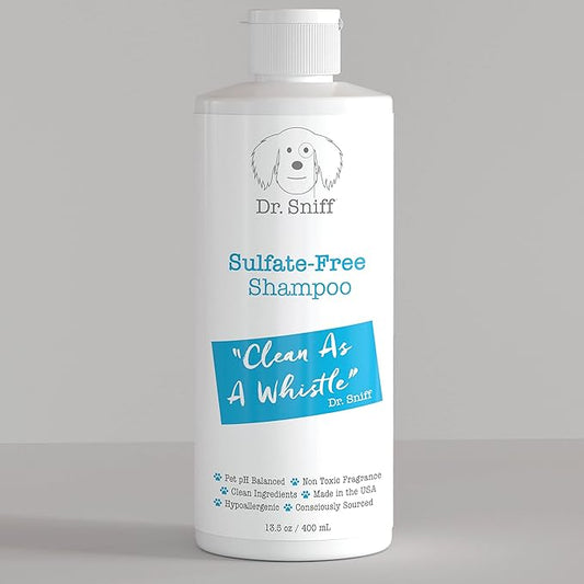 Sulfate-Free Dog Grooming Shampoo, Safe for Sensitive Skin, Deodorizes Coat for Long Lasting Freshness, Hypoallergenic Formula, Hydrates Coat and Skin, Reduces Itch, Made in The USA, 13.5 oz.