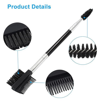 2PCS Dog Tear Stain Remover Comb, Double-Head Dog Eye Brush Cleaning Grooming Tool for Small Dogs and Cats,Black