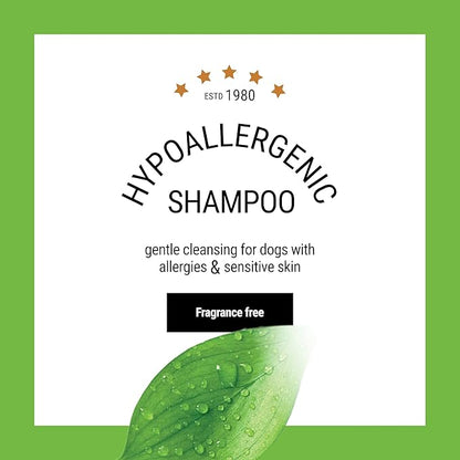Hypoallergenic Dog Shampoo, 1 Gallon - All Natural Ingredients, for Pets with Sensitive Skin, Hypoallergenic, 5 to 1 Concentration, Non-Scented